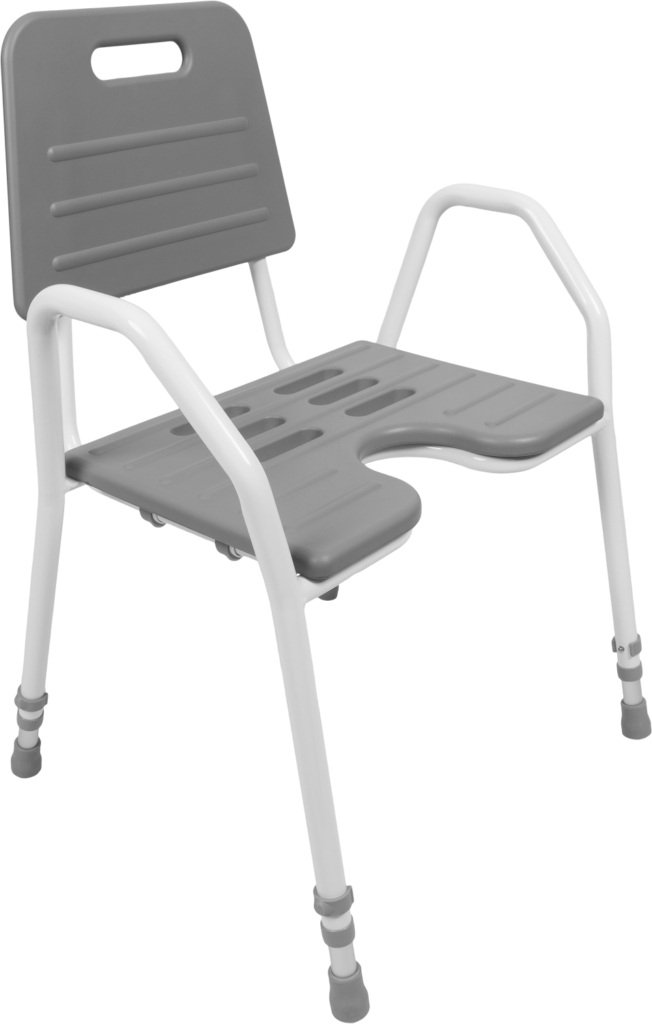 Kaasaegne ja vastupidav dušitool, istmelaius 47 cm